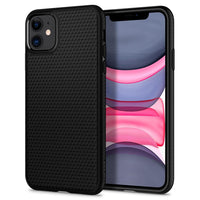 Liquid Air	Case	MatteBlack	back design and a front view of the edge around the	iPhone 11	device.